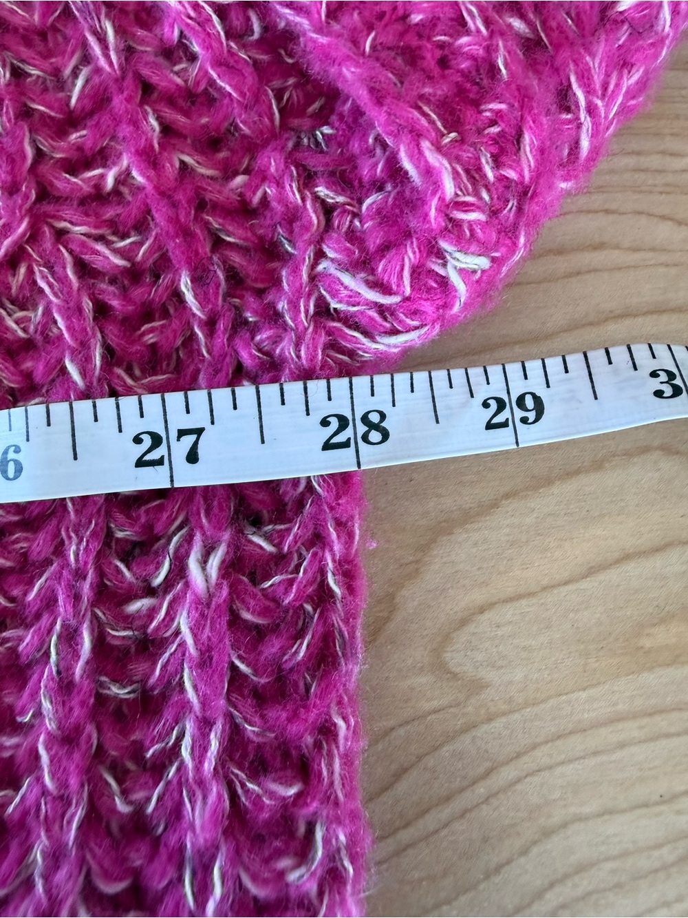Pilcro Hot Pink Chunky Ribbed Mock Neck Sweater  Large - Picture 9 of 10